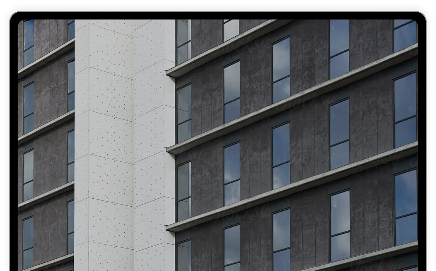 Building facade with Tangible data overlay